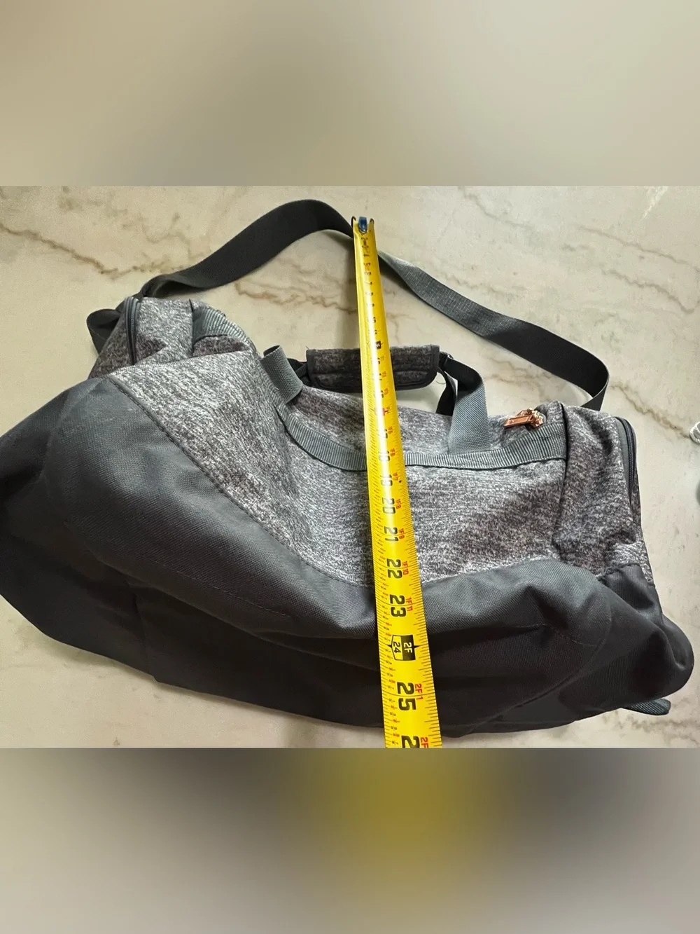 Adidas Defender Duffle Bag Gym Bag Travel Bag Gray/Gold EUC